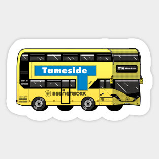 Tameside Transport for Greater Manchester (TfGM) Bee Network yellow bus Sticker